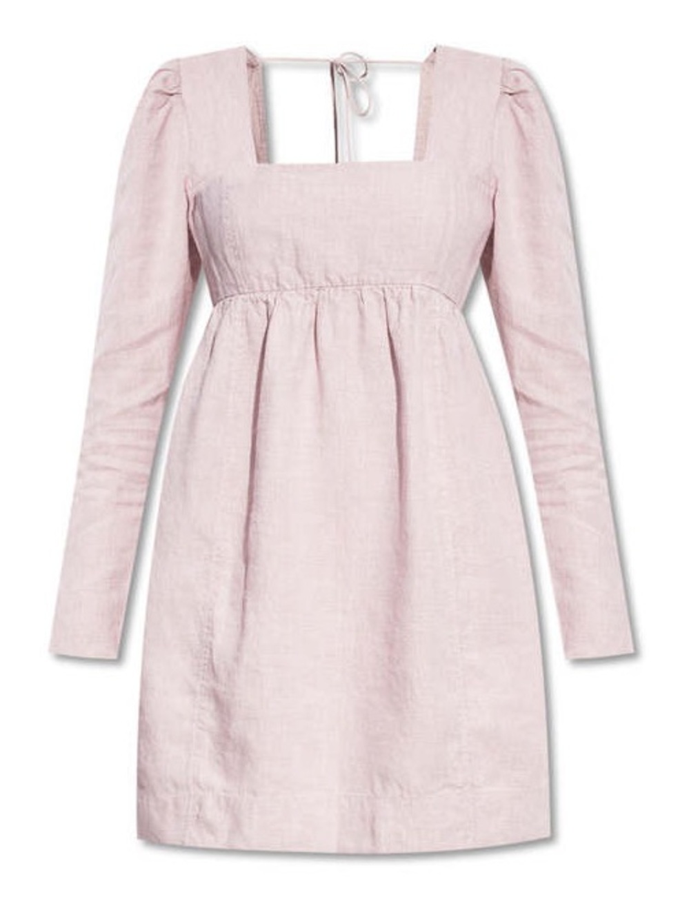 GANNI Hemp Babydoll Mini Dress in Lilac size 44 / US 14